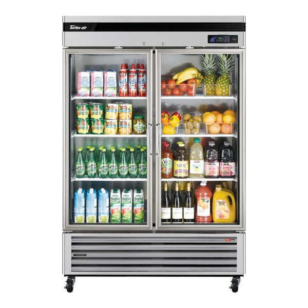 Turbo Air TSR-49GSD-N 54-3/8" 2 Section Super Deluxe Reach-in Bottom Mount Refrigerator, 44.14 cu. Ft., 115/60/1