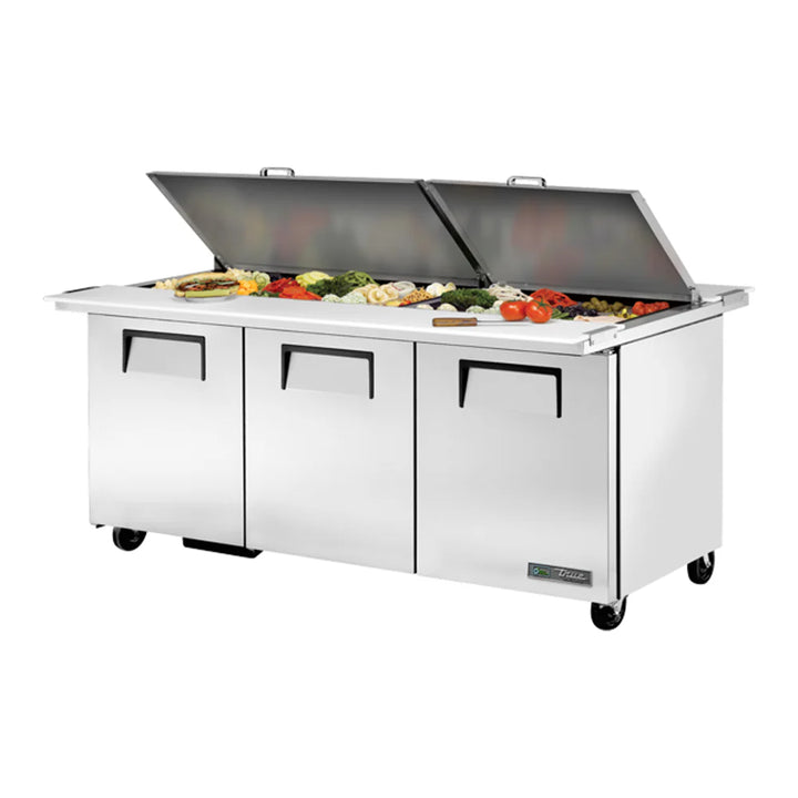 True TSSU-72-30M-B-DS-ST-HC Dual Side Mega Top Sandwich/Salad Unit