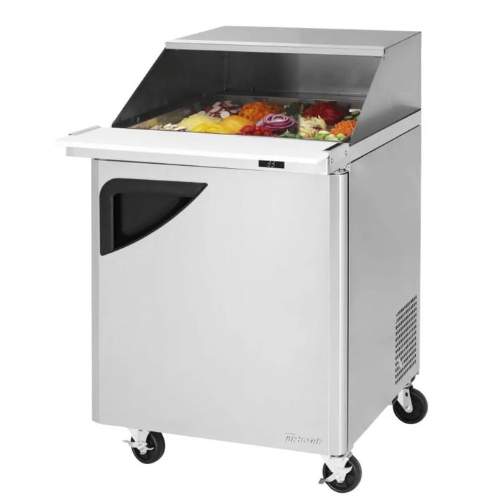 Turbo Air TST-28SD-12-N-SL 27-1/2" Super Deluxe Sandwich/Salad Mega Top Unit, 8 cu. Ft., 115/60/1