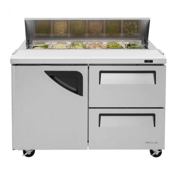 Turbo Air TST-48SD-D2-N 48-1/4" 2 Section Super Deluxe Sandwich/Salad Unit, 12 cu. Ft., 115/60/1