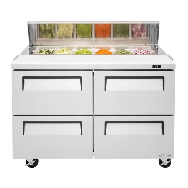 Turbo Air TST-48SD-D4-N 48-1/4" 2 Section Super Deluxe Sandwich/Salad Unit, 12 cu. Ft., 115/60/1