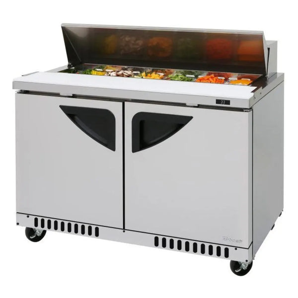 Turbo Air TST-48SD-FB-N 48-1/4" 2 Section Super Deluxe Sandwich/Salad Unit, 11.1 cu. Ft., 115/60/1 - Front Breathing