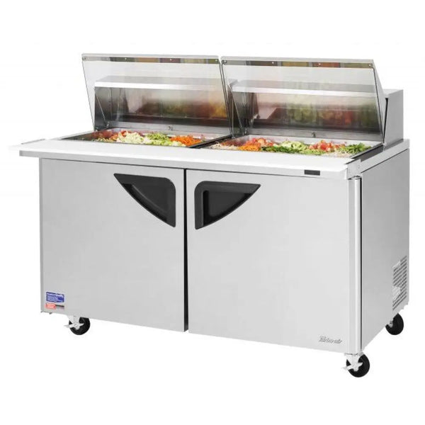 Turbo Air TST-72SD-30-N-CL 72-5/8" 3 Section Super Deluxe Sandwich/Salad Mega Top Unit, 23 cu. Ft., 115/60/1