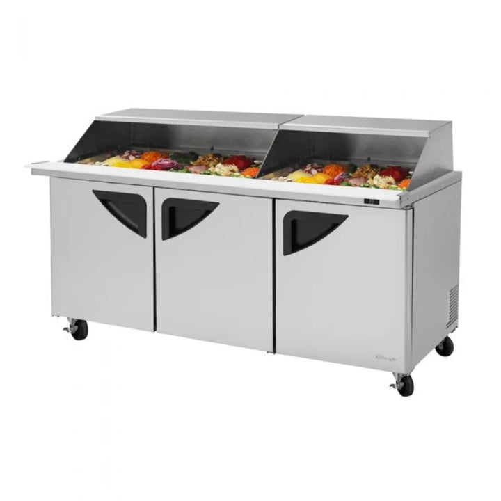 Turbo Air TST-72SD-30-N-SL 72-1/2" Super Deluxe Sandwich/Salad Mega Top Unit, 23 cu. Ft., 115/60/1