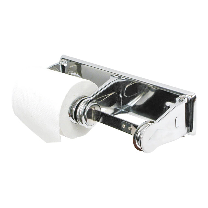 Winco TTH-2 Toilet Tissue Holder, Double Roll, Chrome Plated