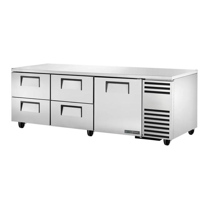 True TUC-93D-4-HC 93 1/4" Undercounter Refrigerator with One Door and Four Drawers