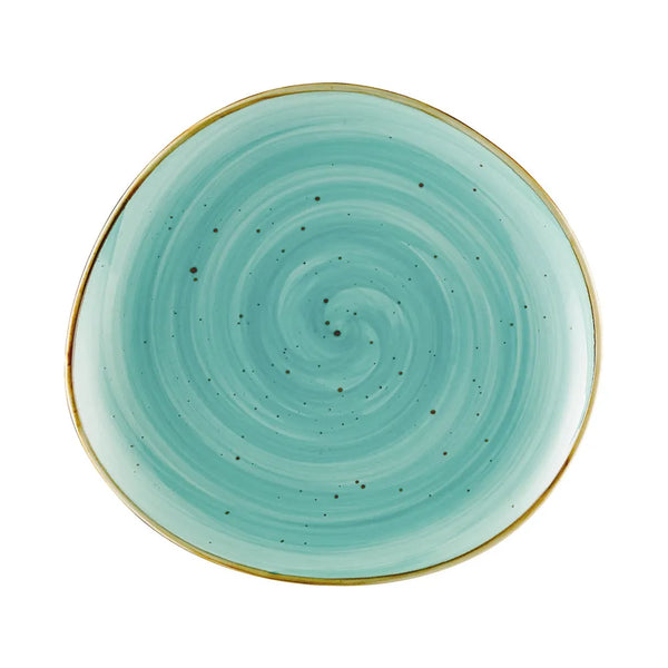 CAC China TUS-16-TQS Plate Turquoise 10 3/8" Case of 12 Pcs