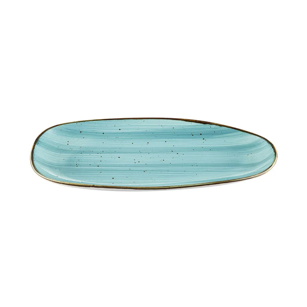 CAC China TUS-614-TQS Platter Turquoise 13" Case of 12 Pcs