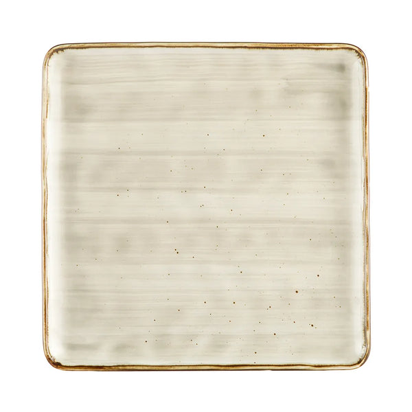 CAC China TUS-SQ16-BGE Square Plate Desert Beige 10" Case of 12 Pcs