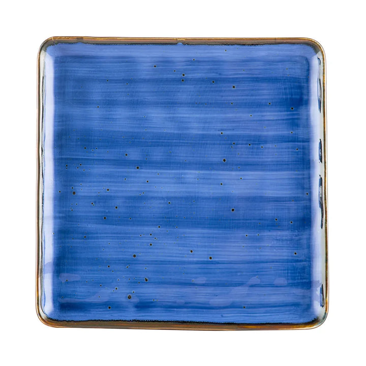 CAC China TUS-SQ16-BLU Square Plate Starry Night Blue 10" Case of 12 Pcs