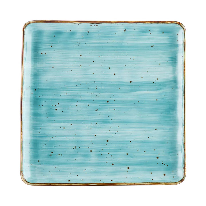 CAC China TUS-SQ16-TQS Square Plate Turquoise 10" Case of 12 Pcs