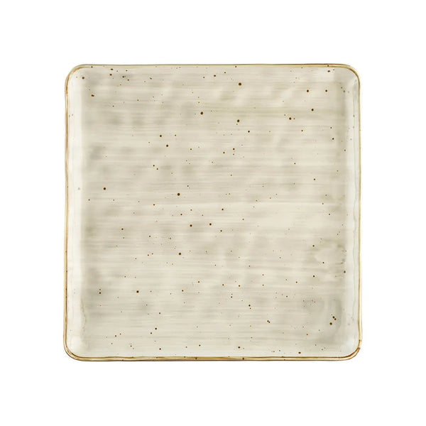 CAC China TUS-SQ21-BGE Square Plate Desert Beige 12" Case of 12 Pcs