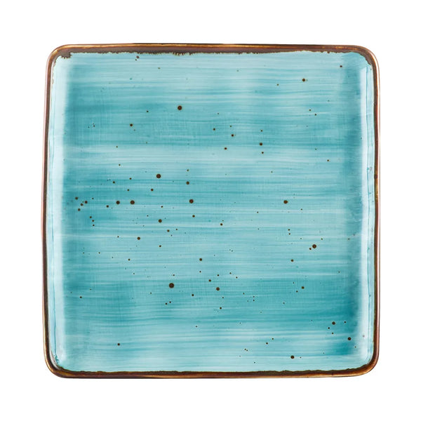 CAC China TUS-SQ6-TQS Square Plate Turquoise 6" Case of 36 Pcs