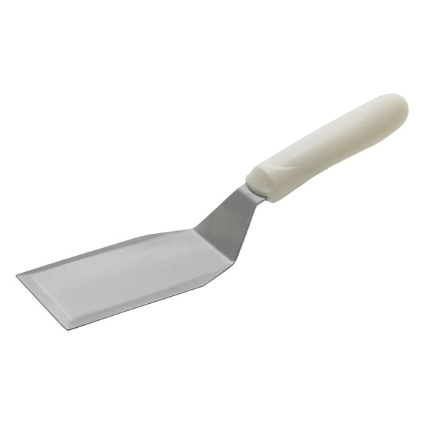 Winco TWP-61 Hamburger Turner w/Offset, White PP Handle, 5-1/8" x 2-7/8" Blade