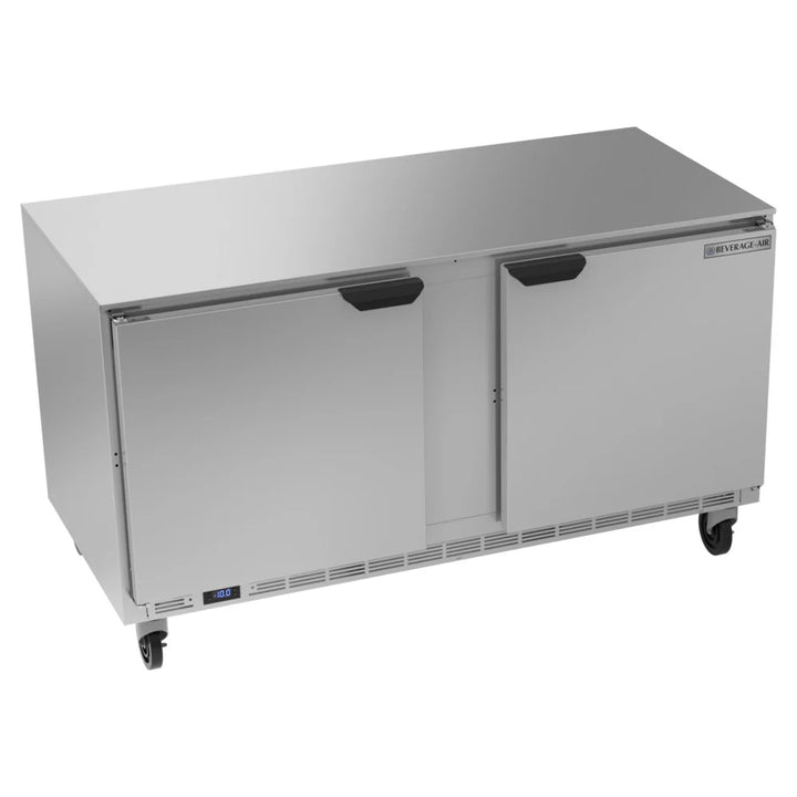 Beverage-Air UCF60AHC-23 60" 2 Solid Door Low Profile Undercounter Freezer