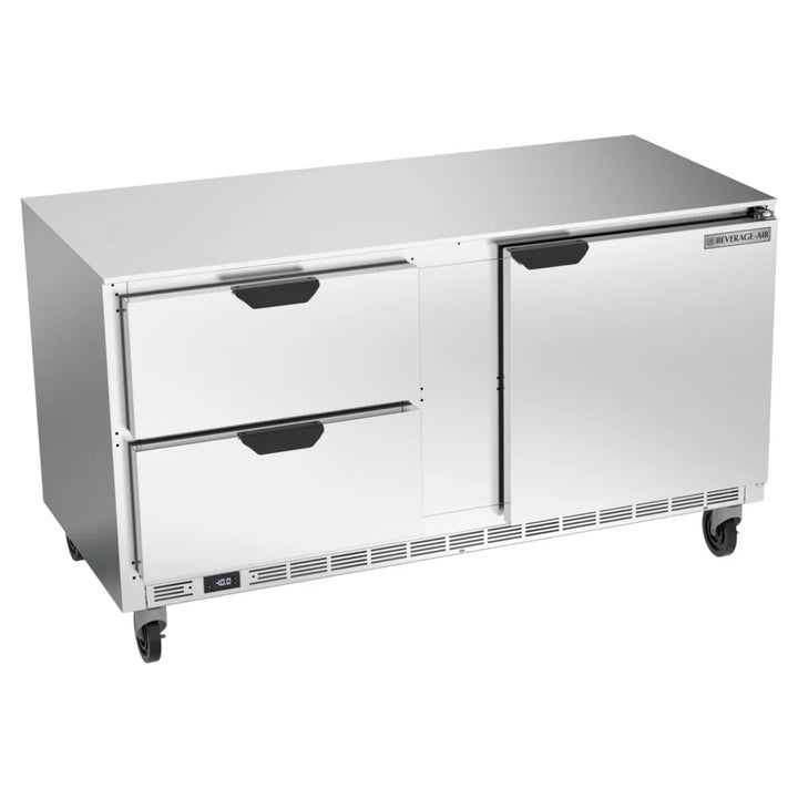 Beverage-Air UCFD60AHC-2 60" Undercounter Freezer with 2 Drawers and 1 Door 17.1 Cu. Ft.