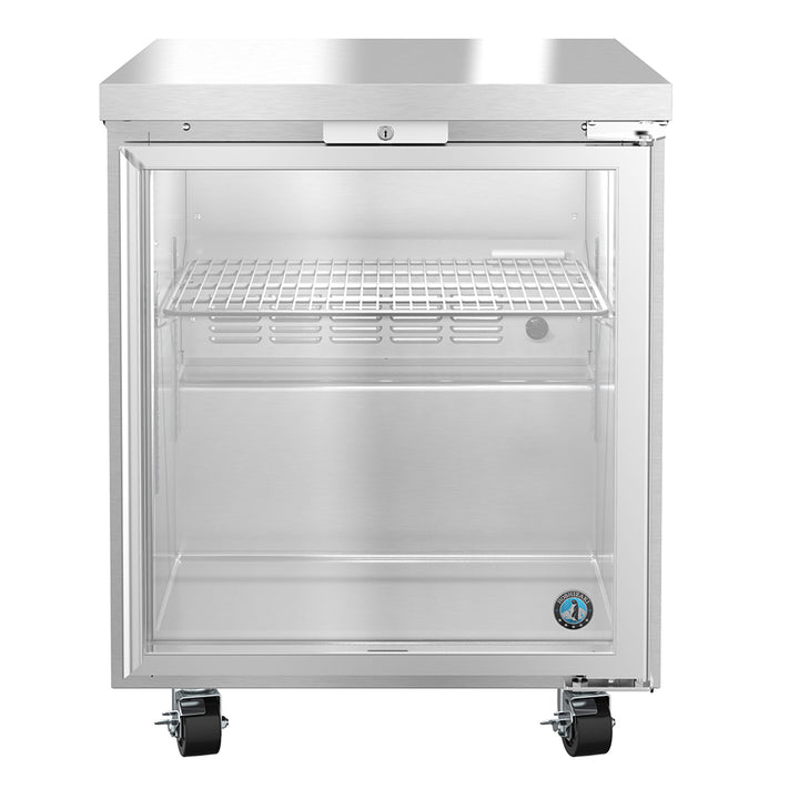 Hoshizaki UF27B-GLP01 Single Section Undercounter Freezer, 27" W x 30" D x 33.75" H