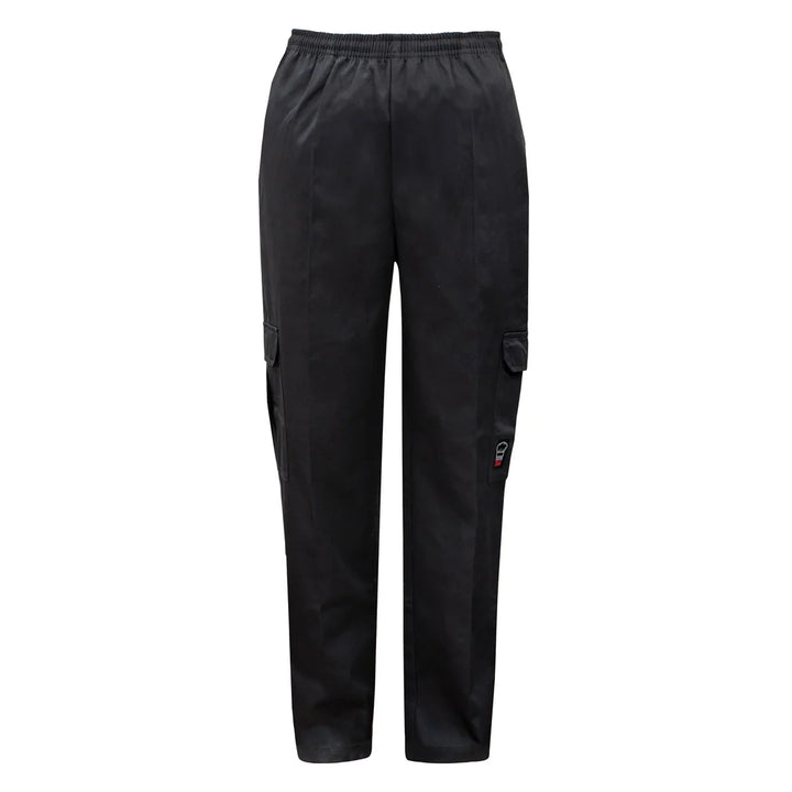 Winco UNF-11KXL Cargo Chef Pants, Black, XL