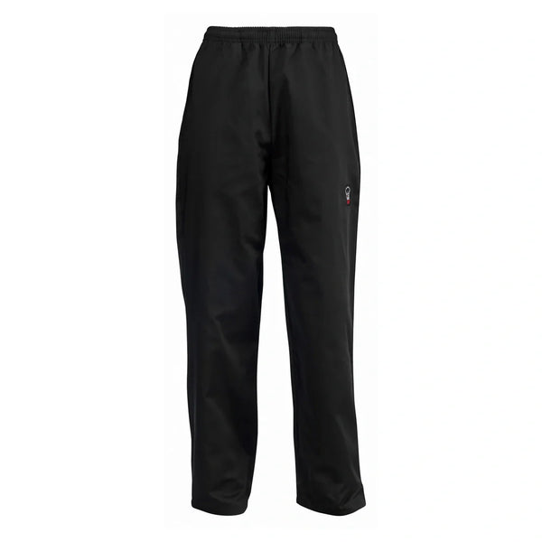 Winco UNF-2KS Chef Pants, Black, Small