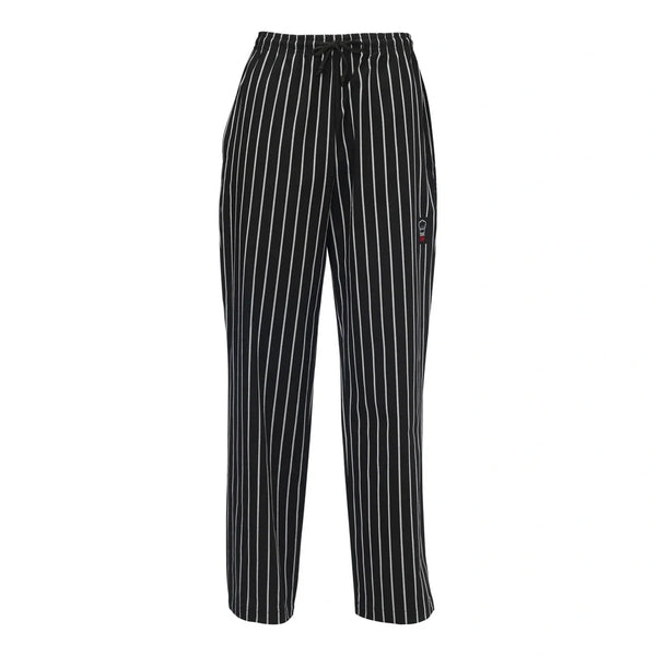 Winco UNF-3CL Chalk Stripe Chef Pants, L