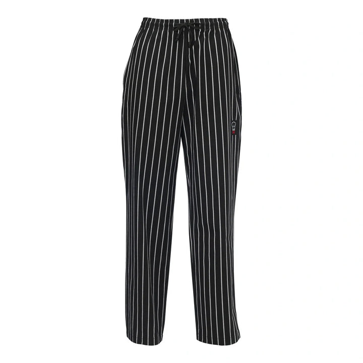 Winco UNF-3CM Chalk Stripe Chef Pants, M