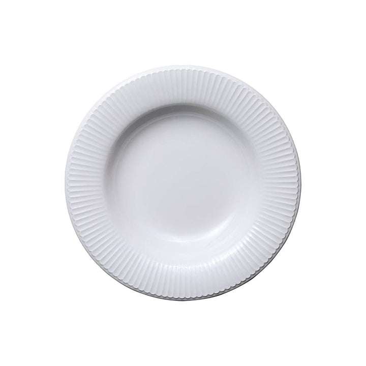 Furtino England Ultima 23cm (9") White Porcelain Soup/Pasta Plate, Pack of 6