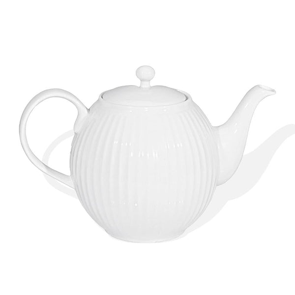 Furtino England Ultima 120cl (41.5oz) White Porcelain Teapot - HorecaStore