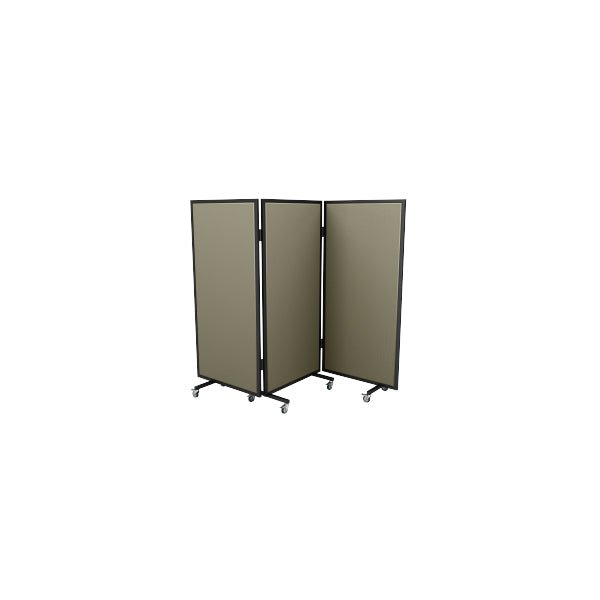 Beechwood Partition Screen L 250 x W 35 x H 190 cm, Steel Construction, Attractive Upholstery, Space Saving, Storage Linking Connection, Foam Cushion, Locking Castors