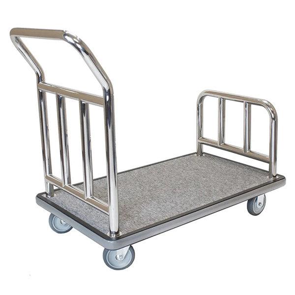 Utility Cart - Stainless Steel/Grey Carpet - 5" Wheels