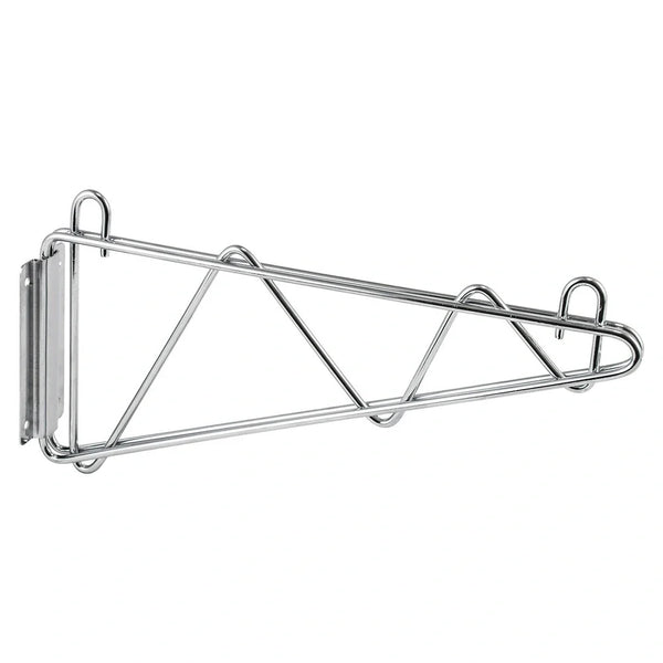 Winco VCB-18 Chrome Plated Wall Mount Shelving Brackets, 18"W, 1 Pair