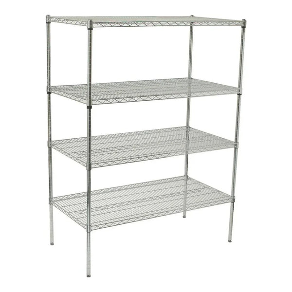 Winco VCS-1836 4-Tier Chrome Plated Wire Shelving Set, 18" x 36" x 72"