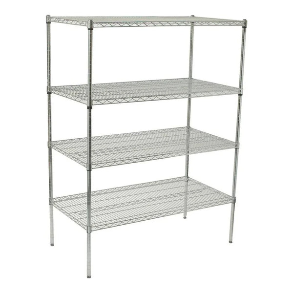 Winco VCS-1848 4-Tier Chrome Plated Wire Shelving Set, 18" x 48" x 72"