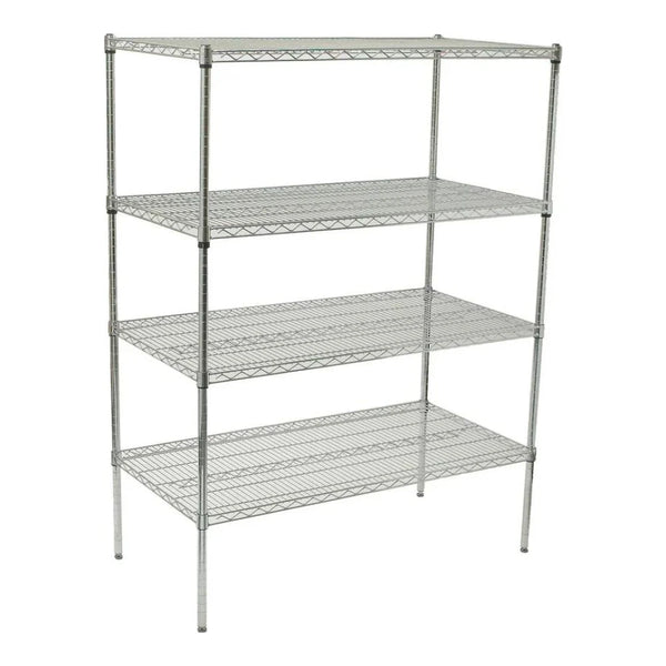 Winco VCS-2436 4-Tier Chrome Plated Wire Shelving Set, 24" x 36" x 72"