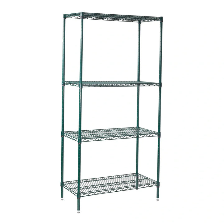 Winco VEXS-1848 4-Tier Epoxy Coated Wire Shelving Set, 18" x 48" x 72"