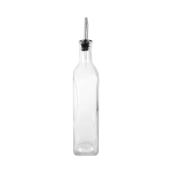 CAC China W3SQ-16BT Oil/Vinegar Cruet Glass with Pourer, 16 Oz