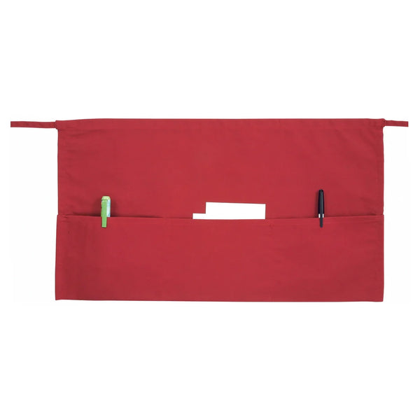 Winco WA-1221RED Red 3 Pocket Waist Apron