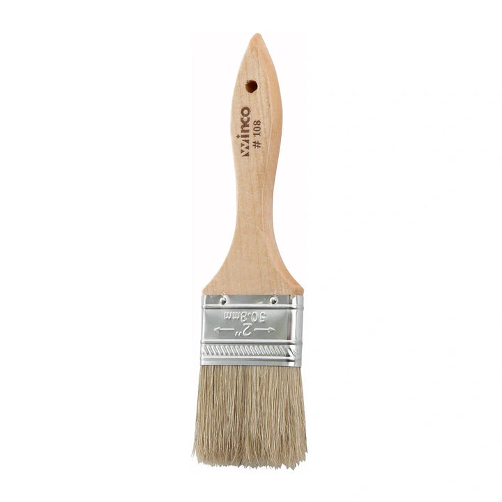 Winco WBR-20 Pastry Brush, Boar Bristle, 2" Wide