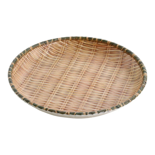 Yanco WD-908 8" Brown Melamine Round Bamboo Plate, Pack of 48