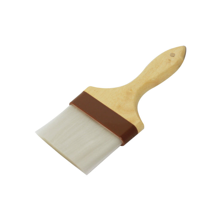 Thunder Group WDPB005N 4" Flat Head, 9-2/3" x 4" x 2/3" Nylon Bristles Pastry Brush Bounded by Brown Plastic Ferrule