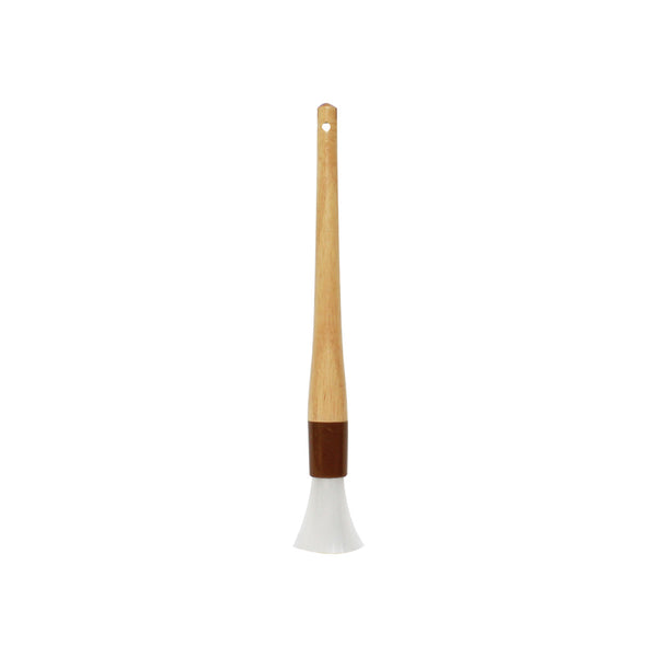 Thunder Group WDPB006 1" Round Head, 12-1/8" x 1" x 1/2" Sterilized and Bleached Boar Bristle Pastry Brush Bounded by Brown Plastic Ferrule