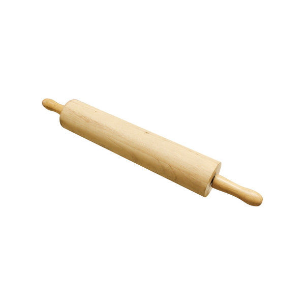 Thunder Group WDRNP015 15" Overall Length with 3-1/4" Diameter Wooden Rolling Pin