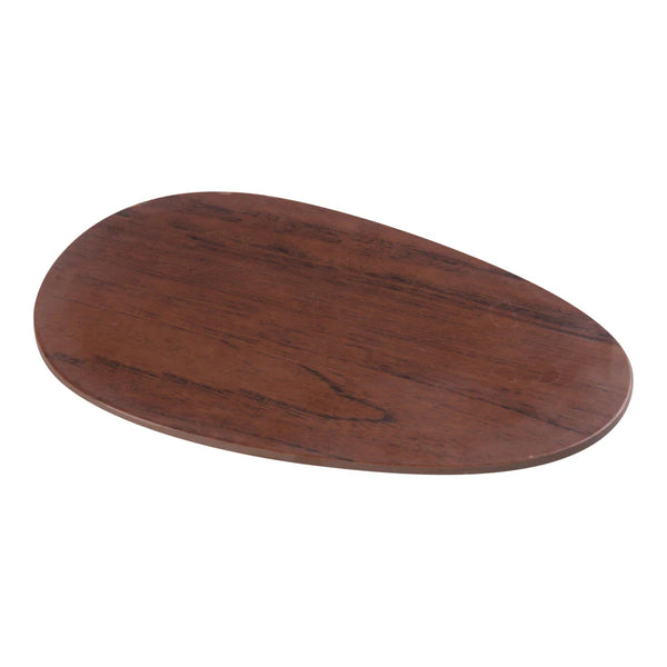 Yanco WL-210 6 1/2" Melamine Oval Wood-Grain Dinner Plate, Pack of 24