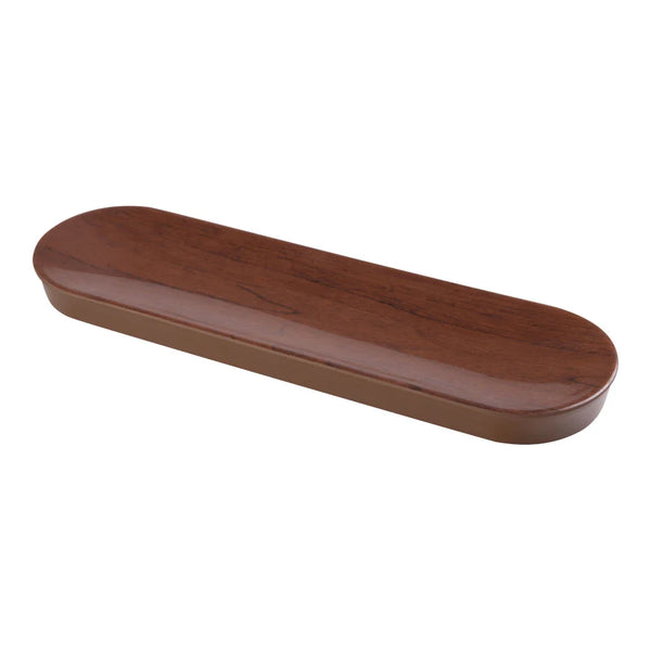 Yanco WL-711 3 1/2" Melamine Oblong Wood-Grain Olive Tray, Pack of 36