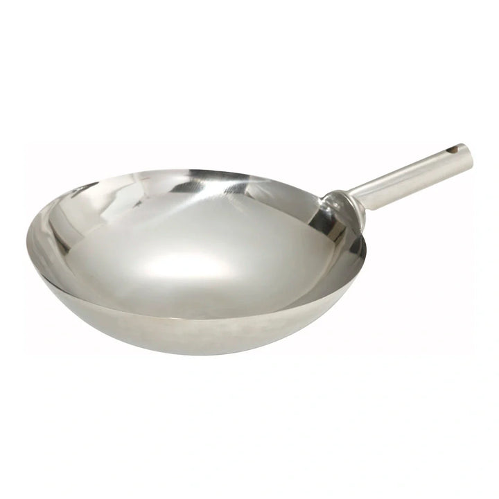 Winco WOK-14W Stainless Steel Welded Joint Wok, 14-Inch