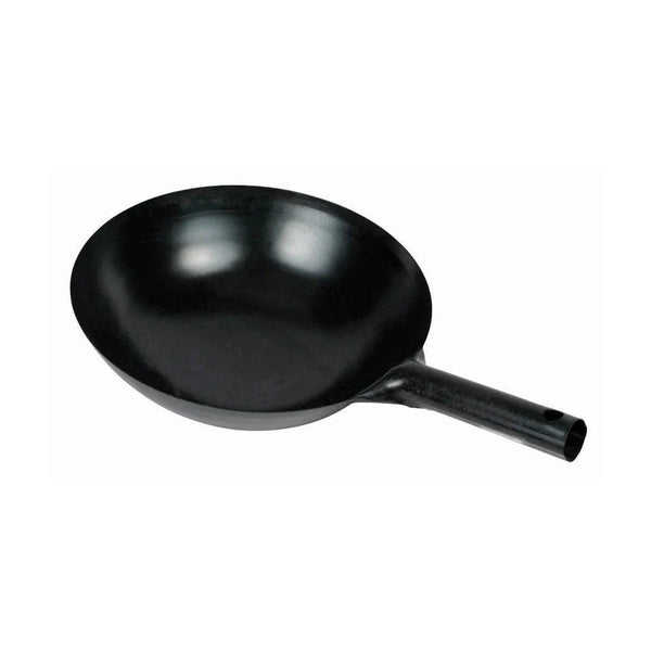 Winco WOK-36 16" Carbon Steel Wok, Integrated Handle, Black