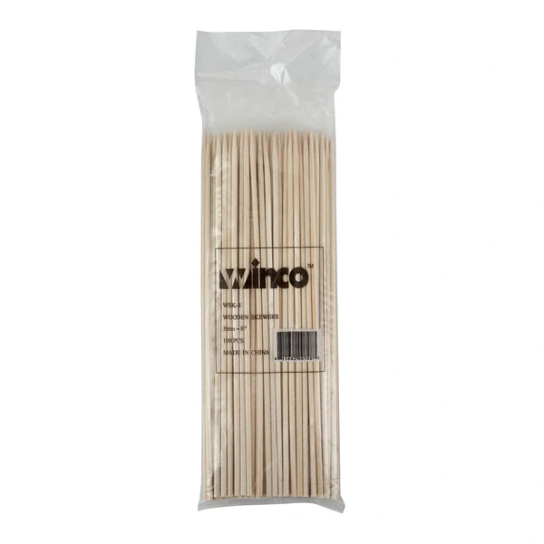 Winco WSK-08 8" Bamboo Skewers, 100/bag