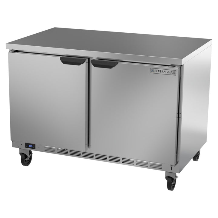 Beverage-Air WTF48AHC-FLT 48" Two Door Worktop Freezer with Flat Top