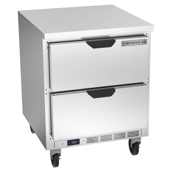 Beverage-Air WTFD27AHC-2-FLT 27" Two Drawer Worktop Freezer with Flat Top