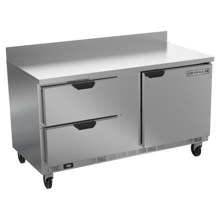 Beverage-Air WTFD60AHC-2 60" Two Drawer / One Door Worktop Freezer 17.1 cu. ft.