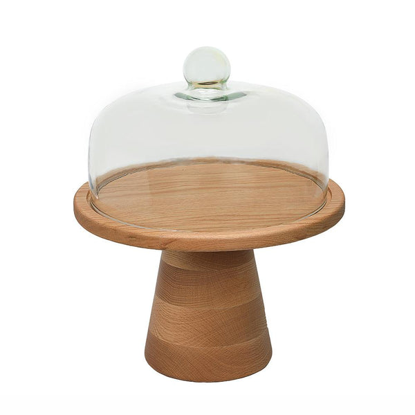 Wundermaxx Wooden Cake Stand, Ø 32 x H 21 cm, Oak